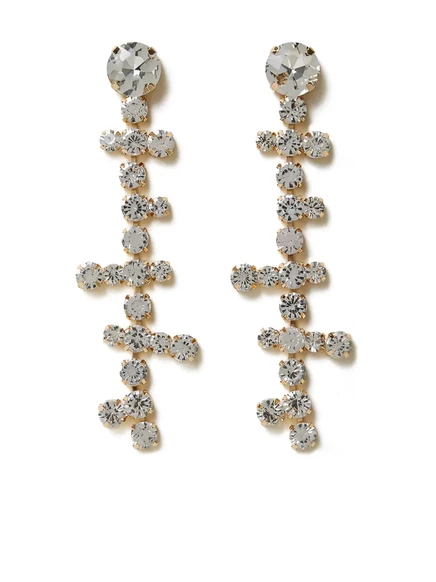 Женские серьги Twinset с кристаллами, золотистые