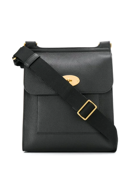 Кожаная сумка через плечо Mulberry Antony black