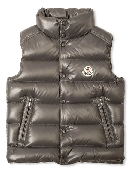 Детский стеганый пуховый жилет Moncler Enfant, серый