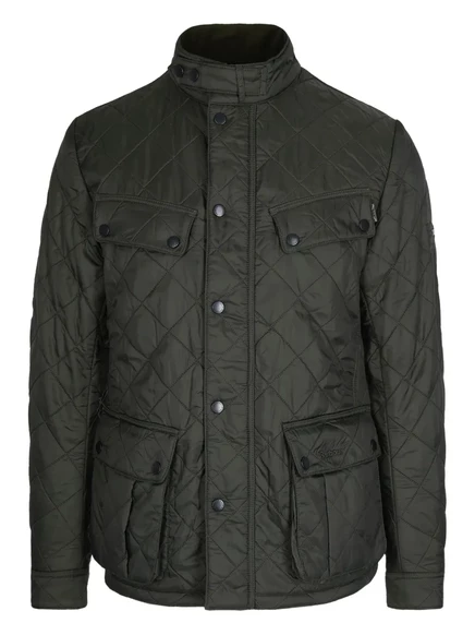 Мужской бомбер Barbour International стёганый, зелёный
