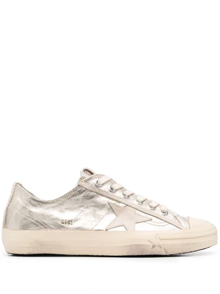 Женские кроссовки Golden Goose V-Star, золотисто-бежевые
