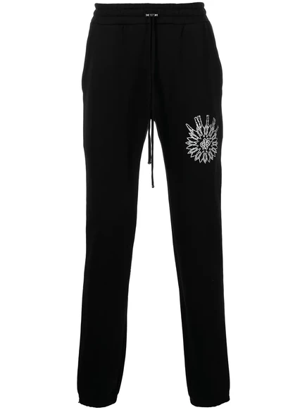 Мужские штаны Amiri узкого кроя с логотипом, черные