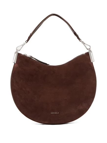 Сумка Coccinelle Sunup из замши, коричневая