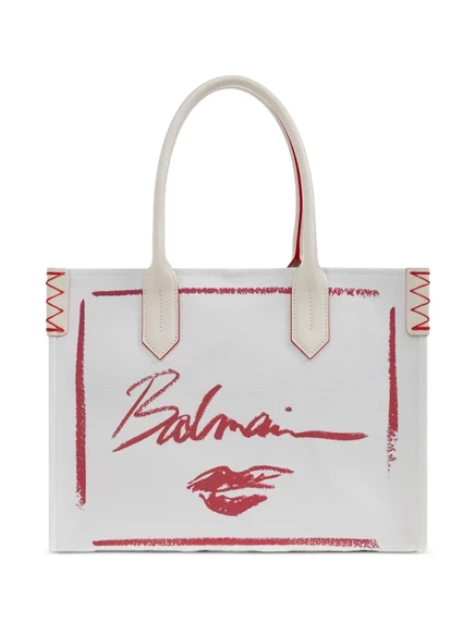 Женская сумка-тоут Balmain с логотипом, белая