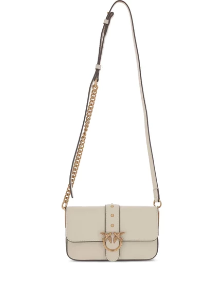 Мини-сумка PINKO Classic Love через плечо white