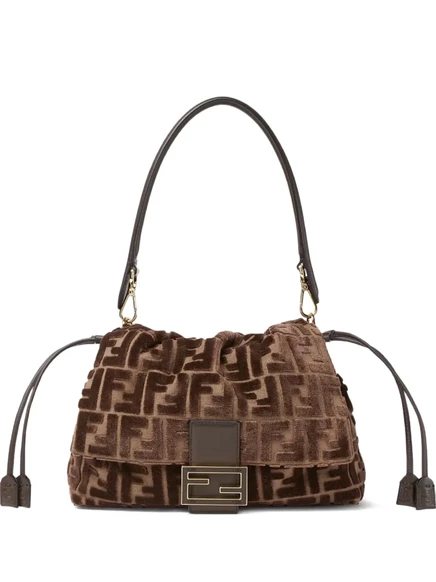 Сумка через плечо из багета FENDI medium Mamma brown
