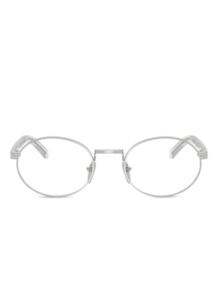 Очки в овальной оправе Prada Eyewear PRB55V silver