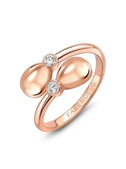 Женское кольцо Faberg 18K с бриллиантами и рубином, золотое