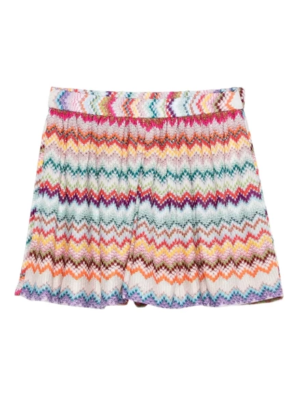 Женские вязаные шорты Missoni с шевроном, разноцветные