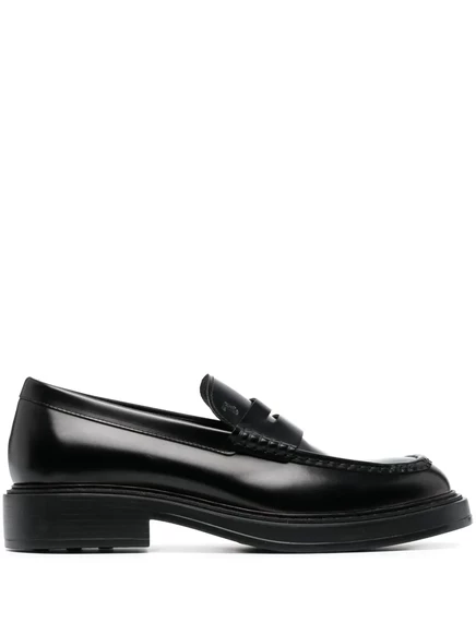 Мужские кожаные пенни-лоферы Tod's 50 мм, черные