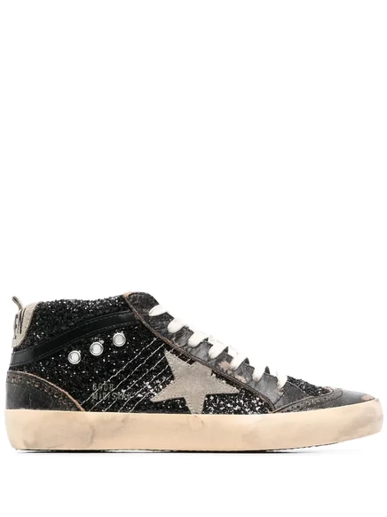 Женские кеды Golden Goose GG Mid Star, чёрные