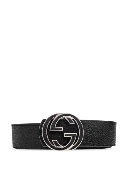 Мужской ремень Gucci Interlocking G двусторонний, черный