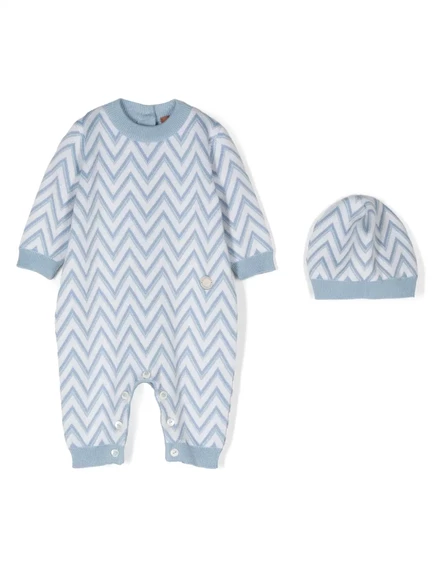 Детский комбинезон Missoni Kids шеврон, 2 шт., синий
