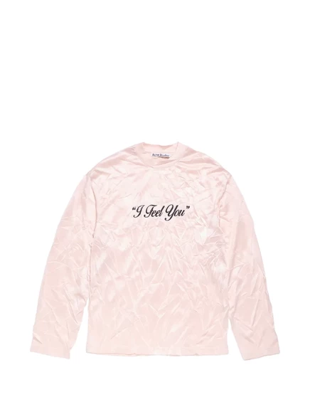 Унисекс футболка Acne Studios жатая, розовая