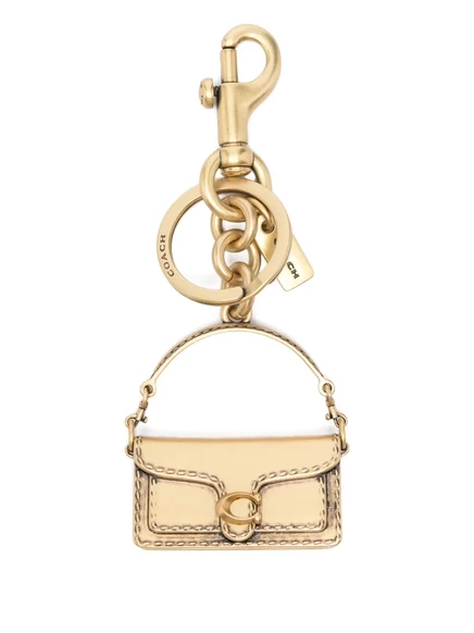 Женский брелок Coach Mini Bag с цепочкой, золотистый
