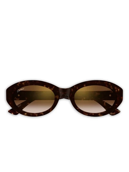 Женские солнцезащитные очки Cartier Eyewear круглые, коричневые