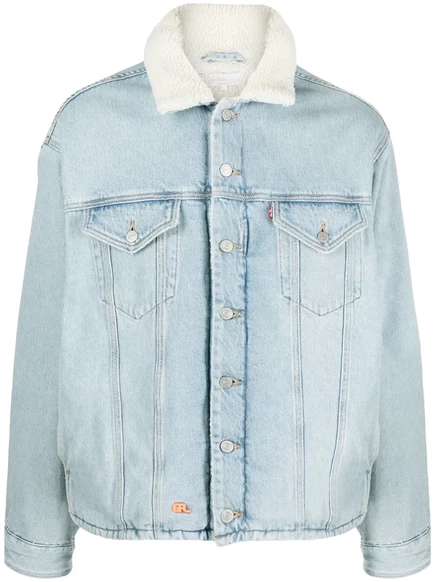 Джинсовая куртка Шерпа дальнобойщика ERL x Levi's blue