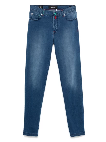 Мужские джинсы Kiton с логотипом, индиго