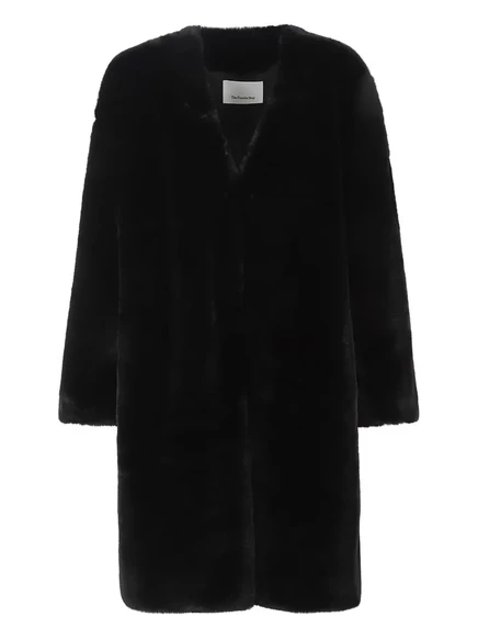 Женское пальто The Frankie Shop Matera из эко-меха, черное