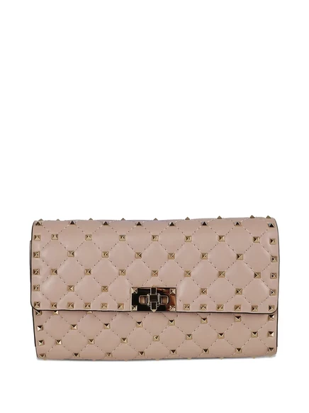 Женская сумка Valentino Spike через плечо, розовая