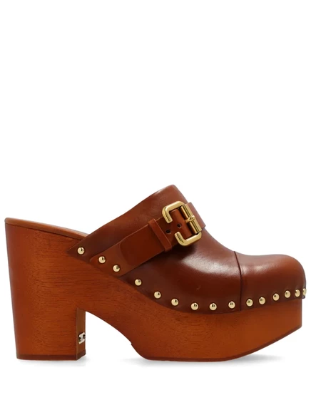 Женские мюли Chloé 120 мм, коричневые