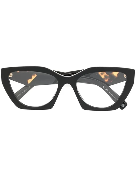 Очки с выгравированным логотипом Prada Eyewear в виде кошачьего глаза