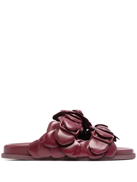 Женские мюли Valentino Garavani Rose Edition, бордовые