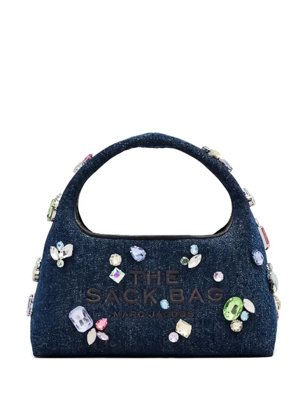 Джинсовая сумка Marc Jacobs, украшенная кристаллами, через плечо blue