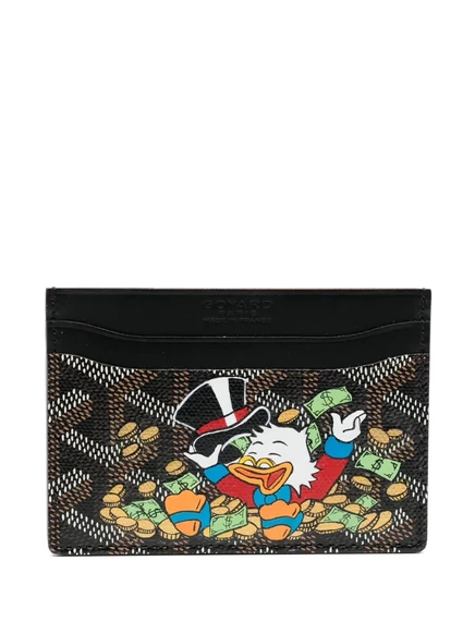 Картхолдер Goyard Pre-Owned Saint Sulpice из канвы и кожи, черный