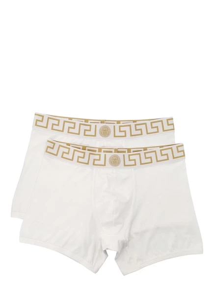 Мужские боксеры Versace Greca Border (2 шт.) белые
