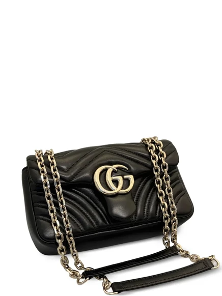 Женская сумка через плечо Gucci Small GG Marmont, черная