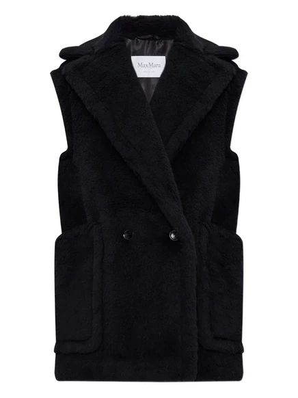 Женское двубортное пальто Max Mara Bormida, черное