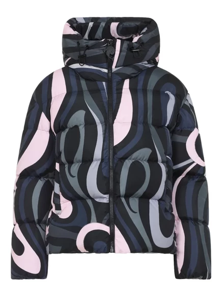 Женский пуховик Pucci Iride-print, черный