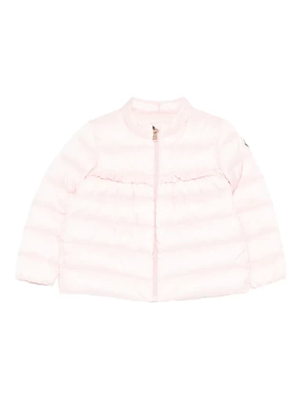 Пуховик Moncler Enfant с отделкой рюшами