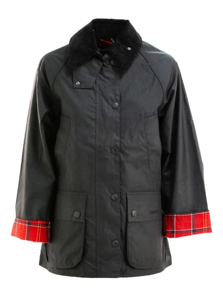 Женская куртка Barbour с вельветовым воротником, черная