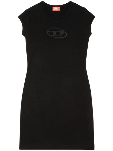 Мини-платье-футболка с вырезом Diesel D-Angiel black