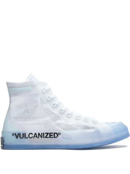 Высокие кроссовки Converse x Off-White Chuck 70 с высоким берцем white