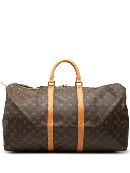 Дорожная сумка Louis Vuitton Pre-Owned Keepall 55, коричневая