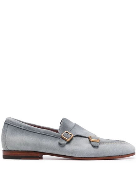 Мужские замшевые монки Santoni, синие
