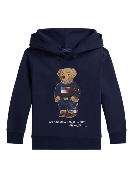 Детская толстовка Polo Ralph Lauren с принтом, темно-синяя