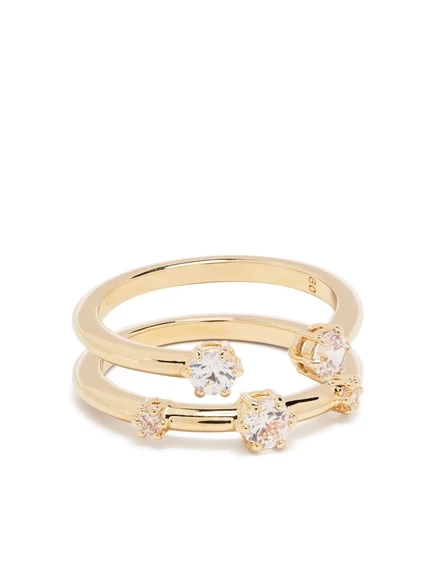 Женские кольца Swarovski Contella, набор из 2, золотистые