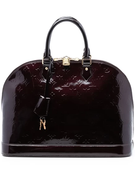Женская сумка Louis Vuitton Pre-Owned Alma GM Vernis, фиолетовая