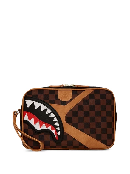 Несессер Sprayground Hennyville с принтом акулы, коричневый