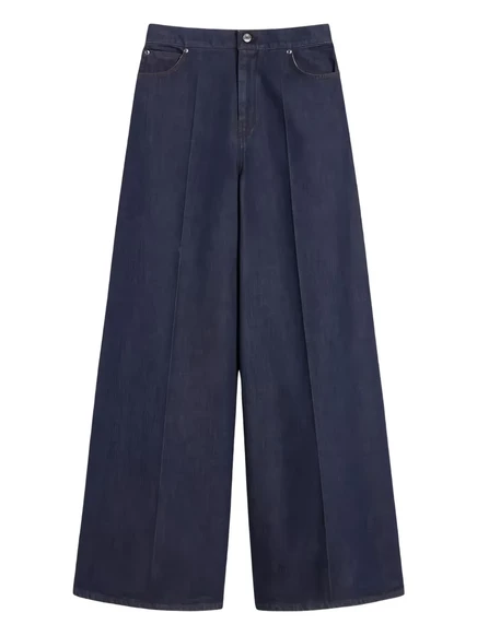 Джинсы Max Mara с отстрочкой спереди в складку  blue