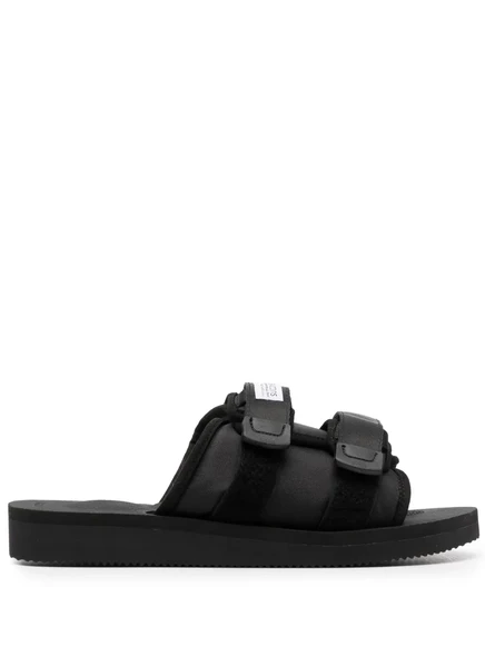 Унисекс шлепанцы Suicoke с логотипом, черные