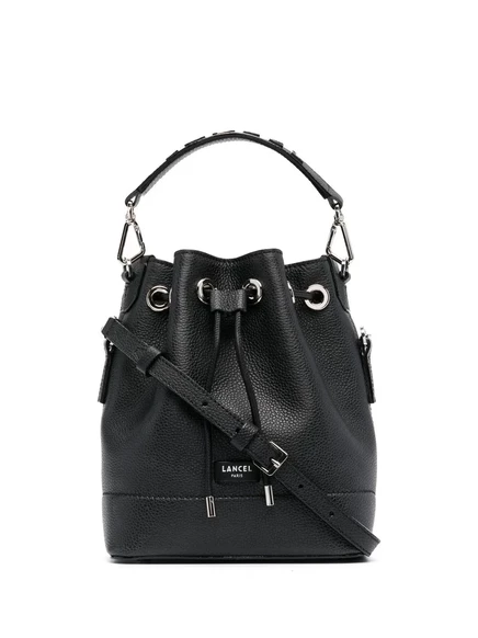 Кожаная сумка-ведро Lancel black