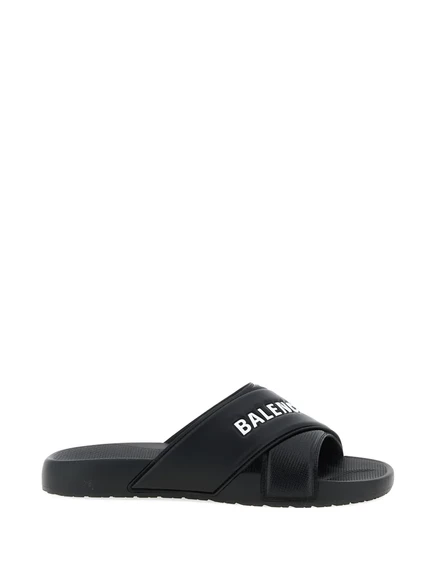 Мужские шлепанцы Balenciaga Sporty Pool, черные