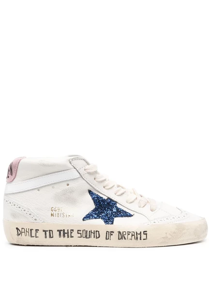 Кроссовки на шнуровке Golden Goose Mid Star white