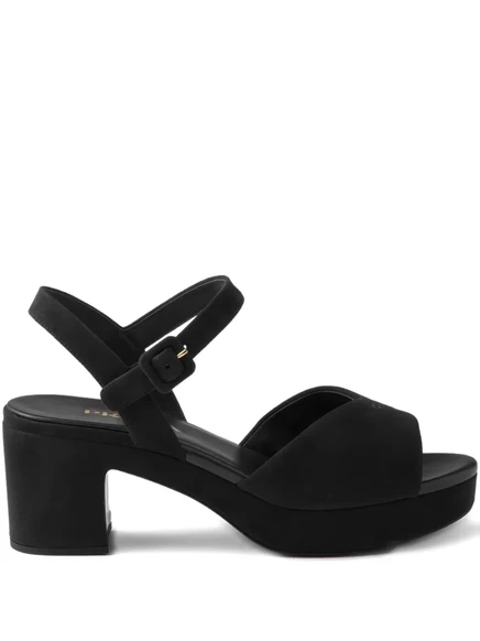 Босоножки из мягкой замши Prada
