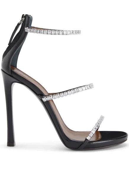 Босоножки Giuseppe Zanotti 120 мм Harmony Shine, украшенные кристаллами black